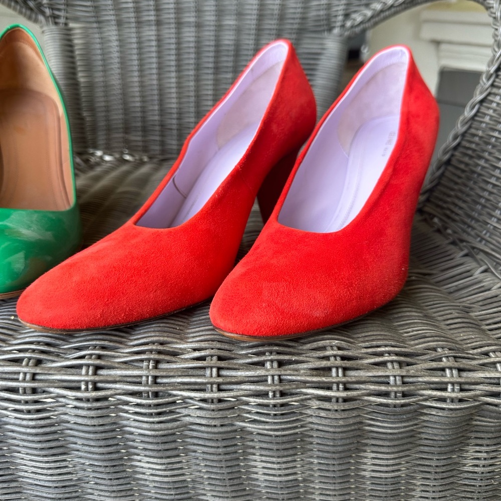 Celine (Phoebe Philo) suede red heels. Size 39